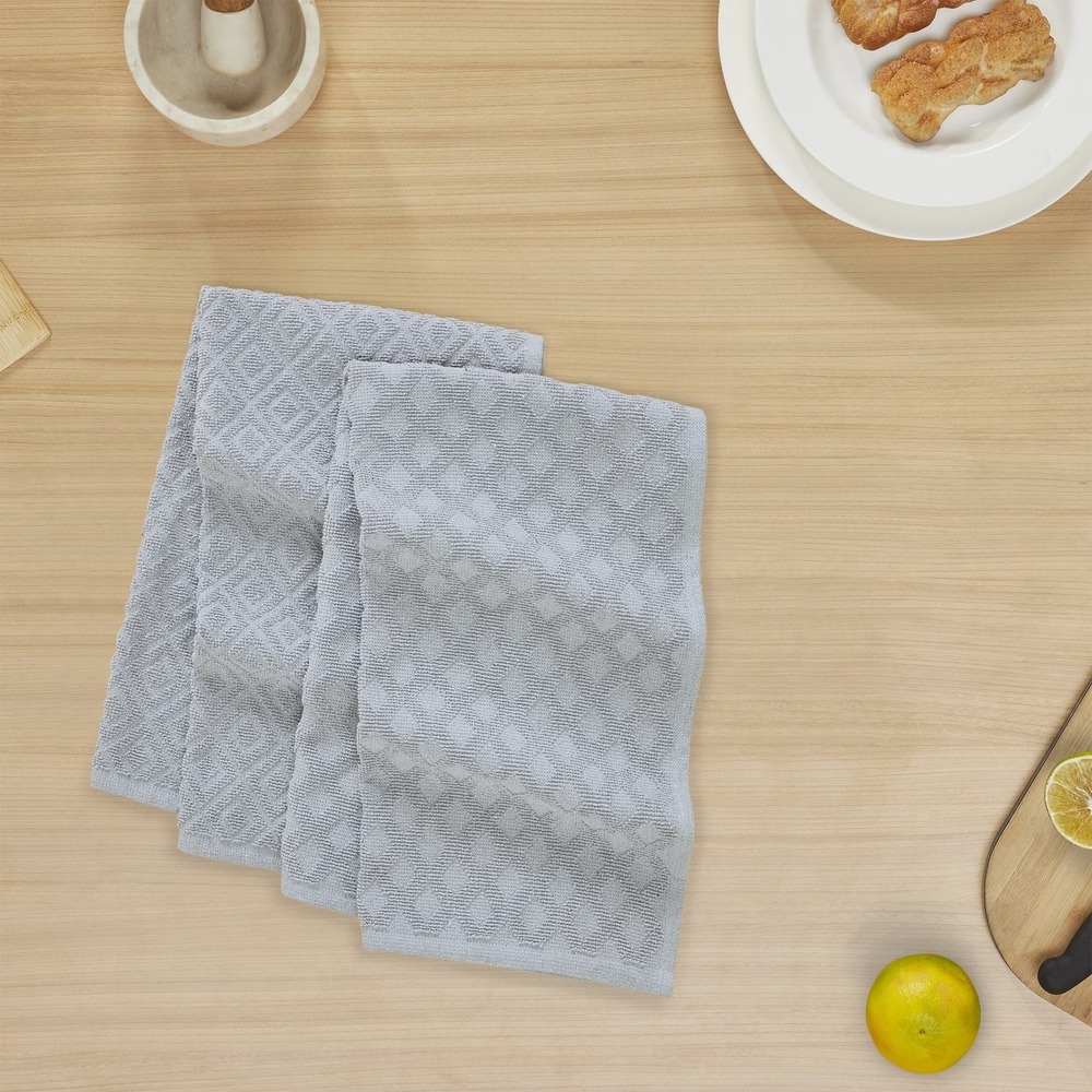 My Texas House‎ 16 x28 2pc Cotton Terry Kitchen Towel Set Gray - Walmart